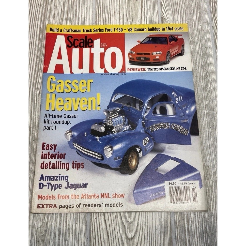 Scale Auto Magazine April 2003 Model Car Enthusiast D Type Jaguar Nissan Skyline